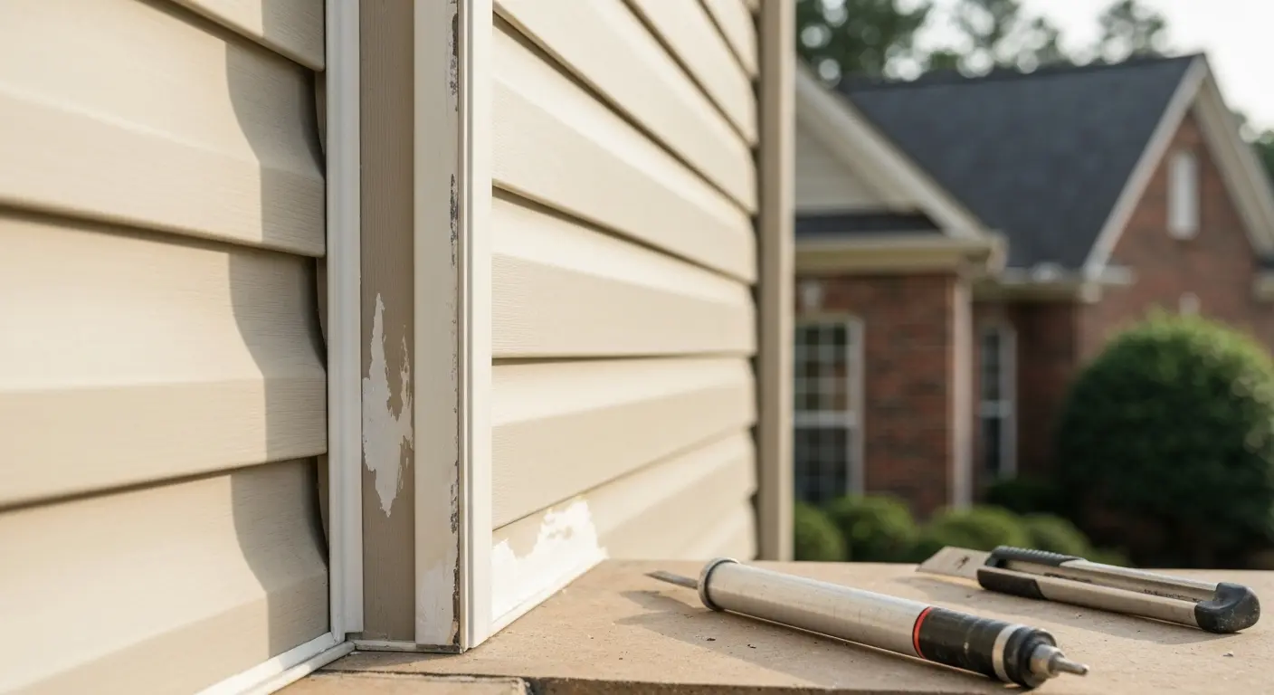 Siding repair work