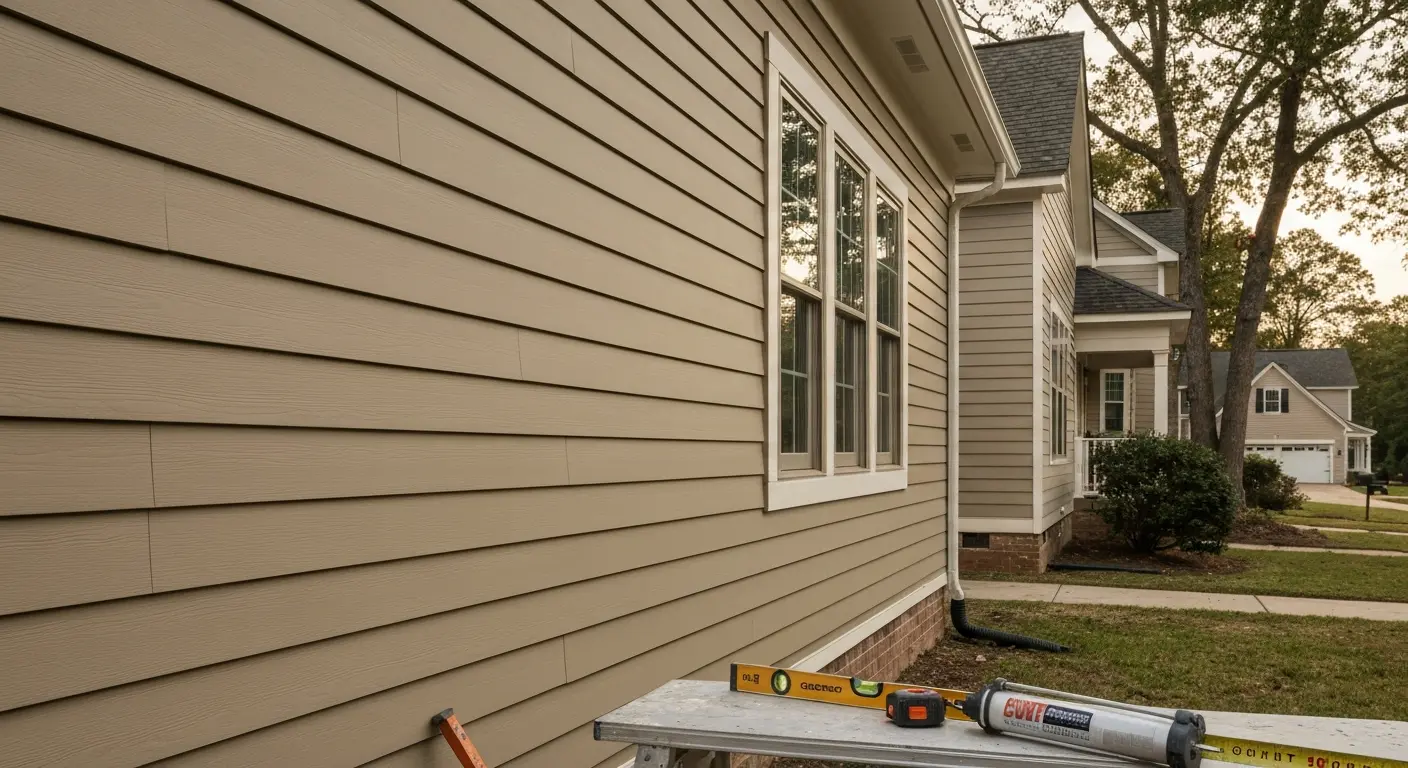 Siding installation project