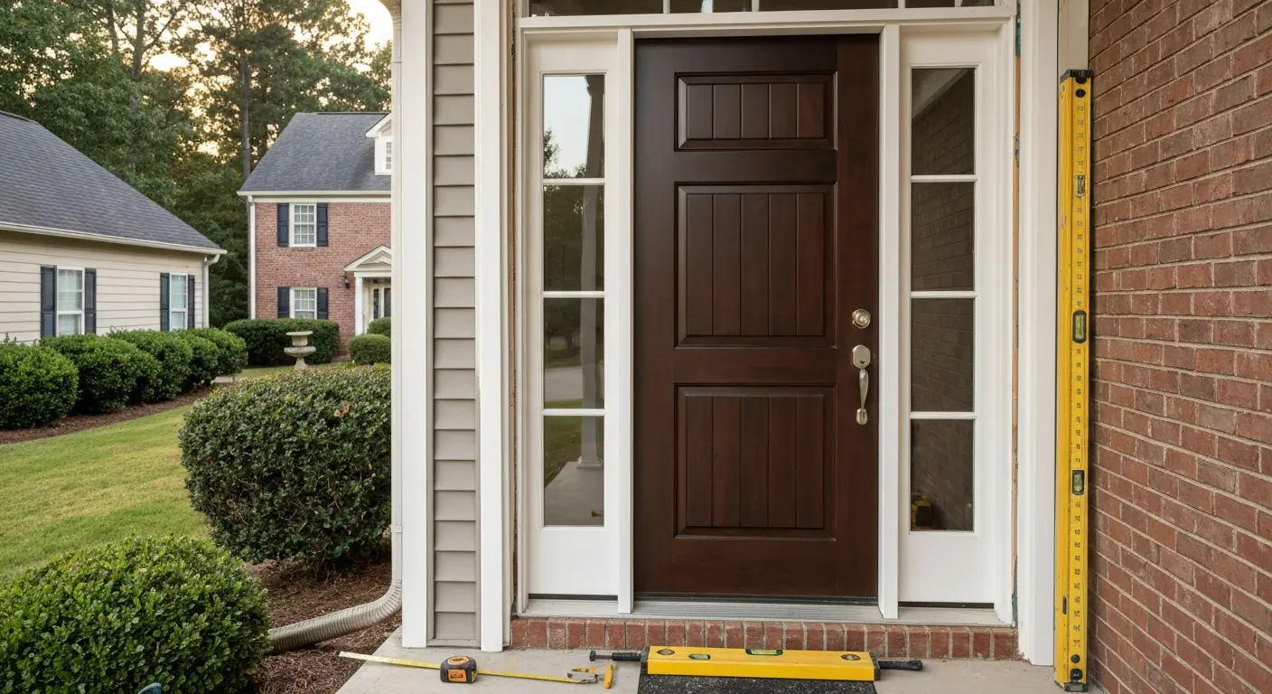 Entry door installation
