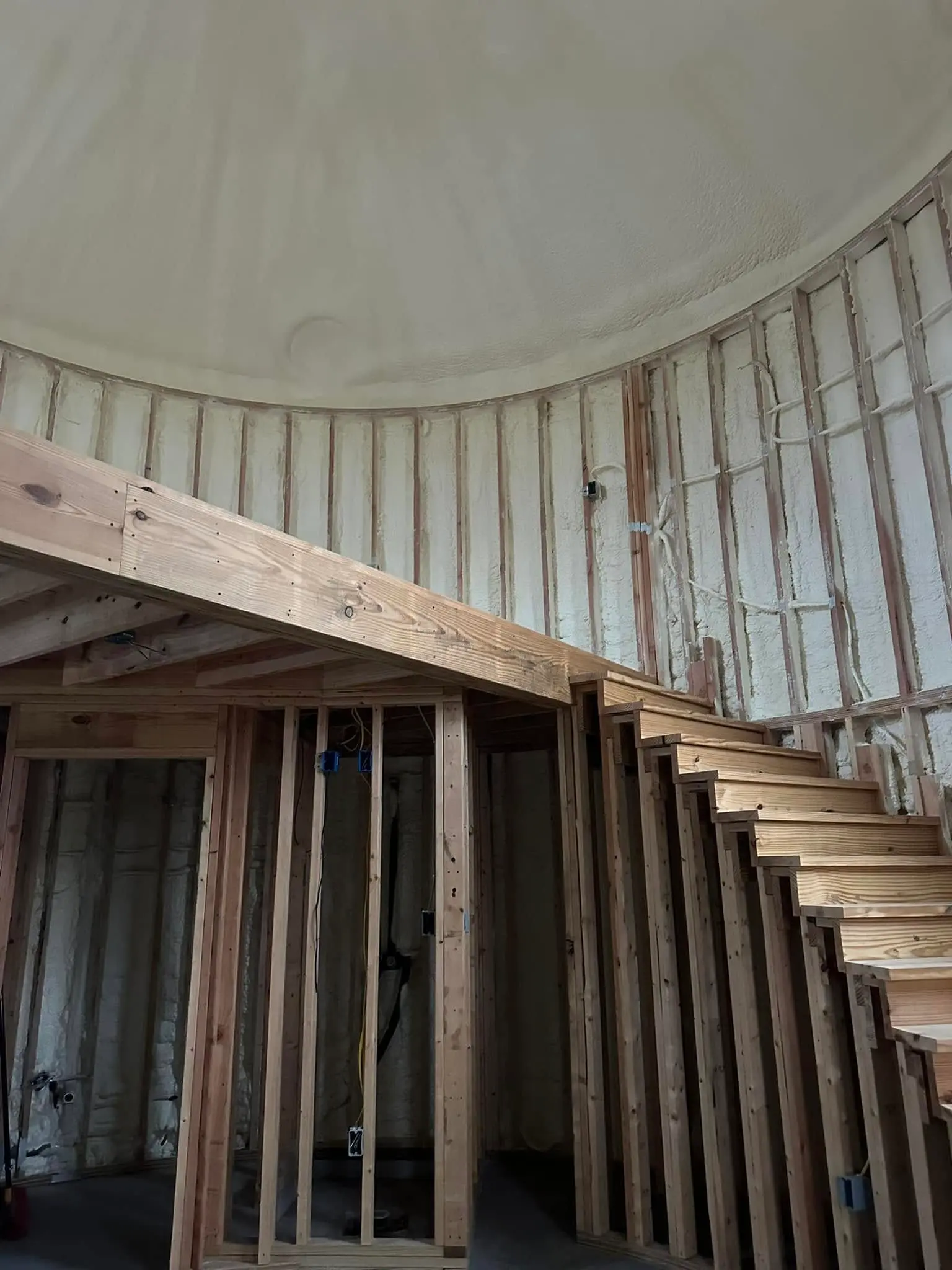 Open Cell Spray Foam Reducing Sound and Noise