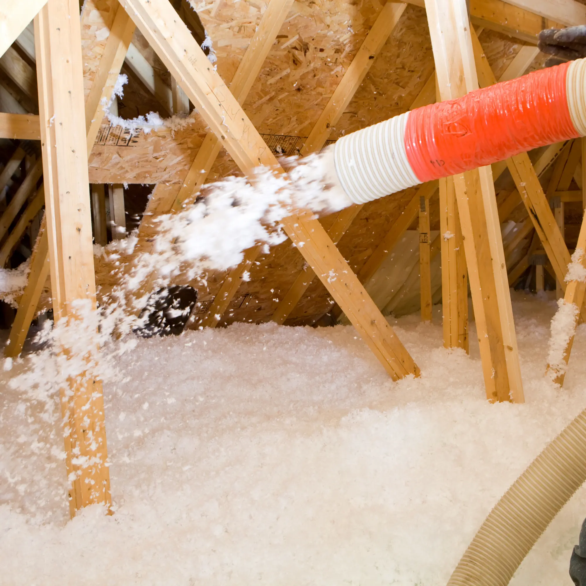 Blown In Insulation Fast and Non Invasive Installation
