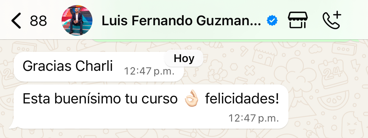 Testimonio de David Alarcon: Super recomendable. Te llevan paso a paso desde un inicio Y SIEMPRE responden tus dudas