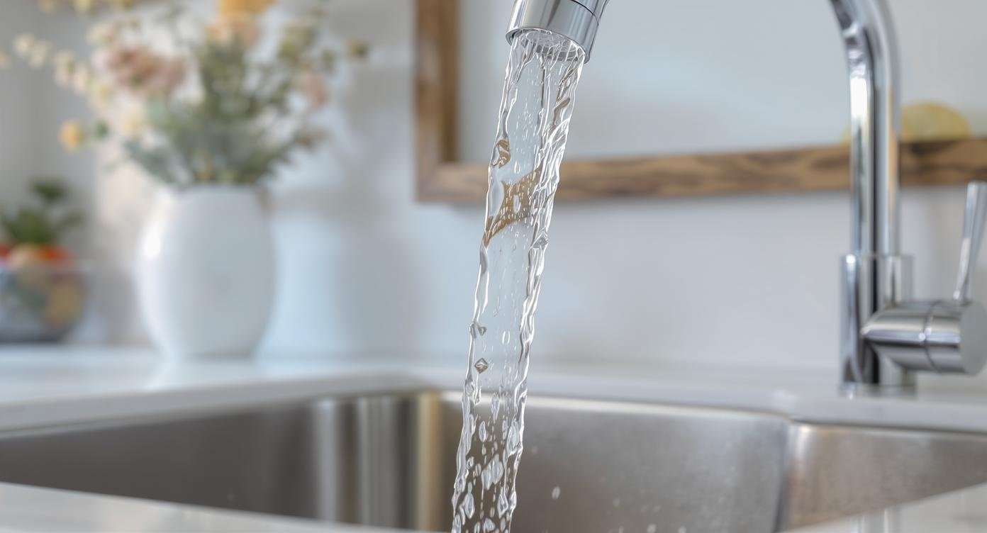 Clean filtered water from a kitchen tap in a New Port Richey home
