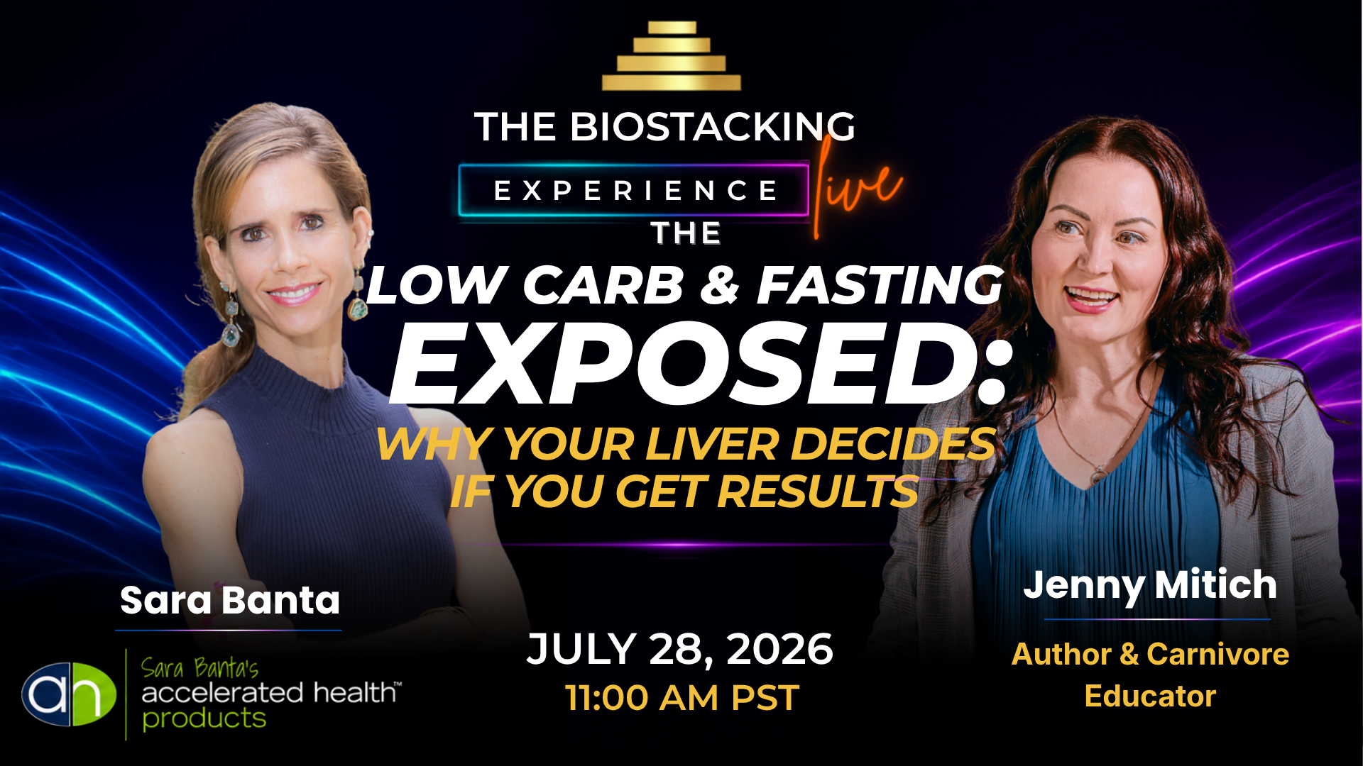 Low Carb and Fasting Exposed BioStacking live webinar with Sara Banta and Jenny Mitich