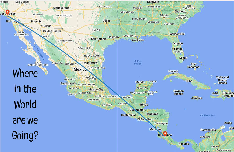 Costa Rica activity book — map spread