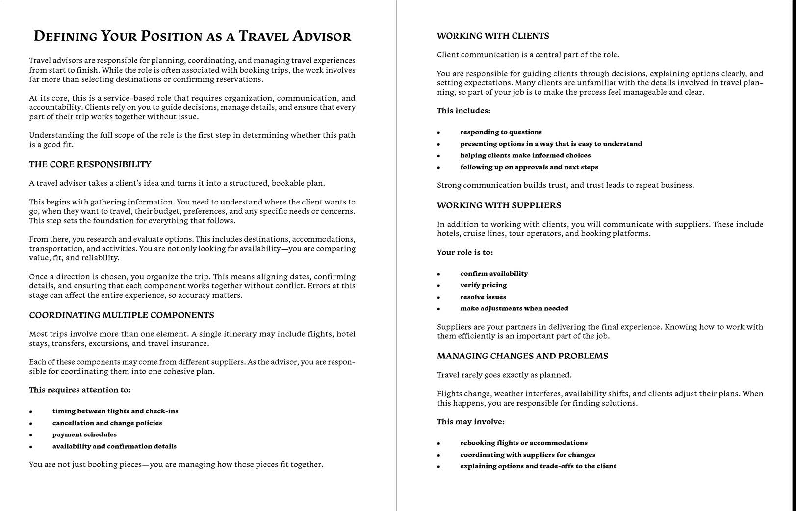 Travel Advisor Blueprint — research spread