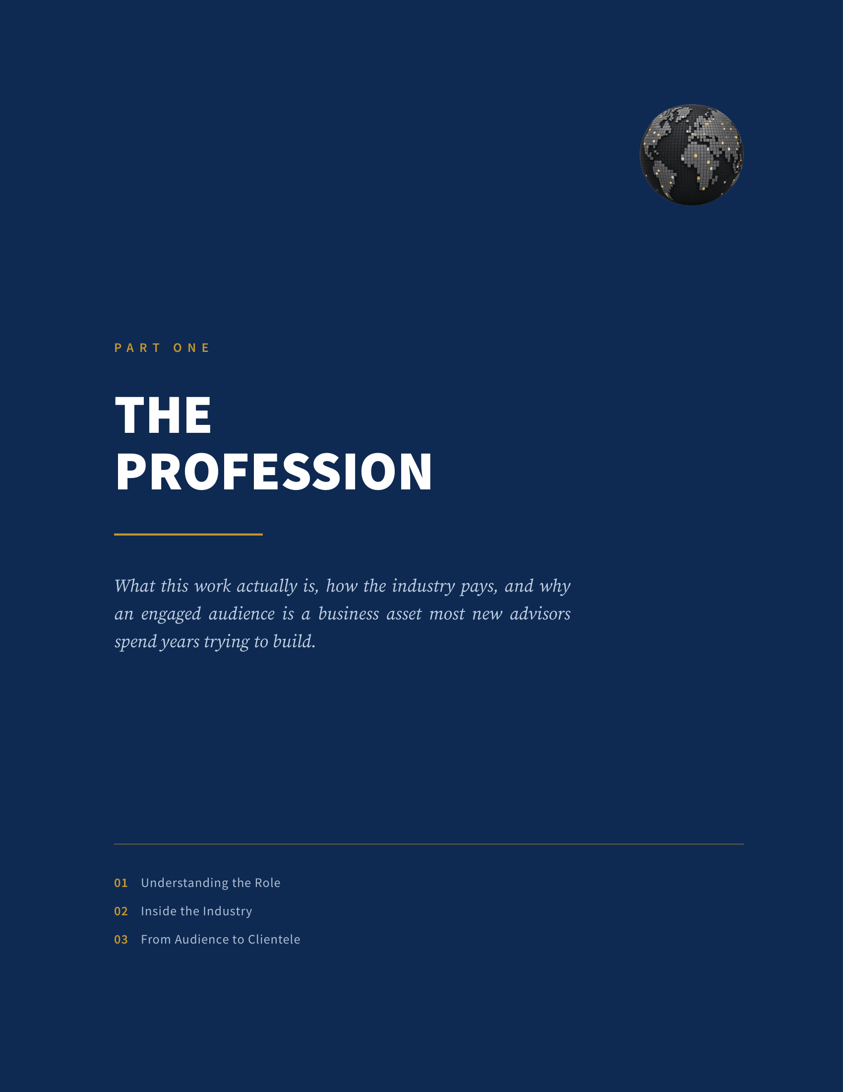 Travel Advisor Blueprint Part Divider page