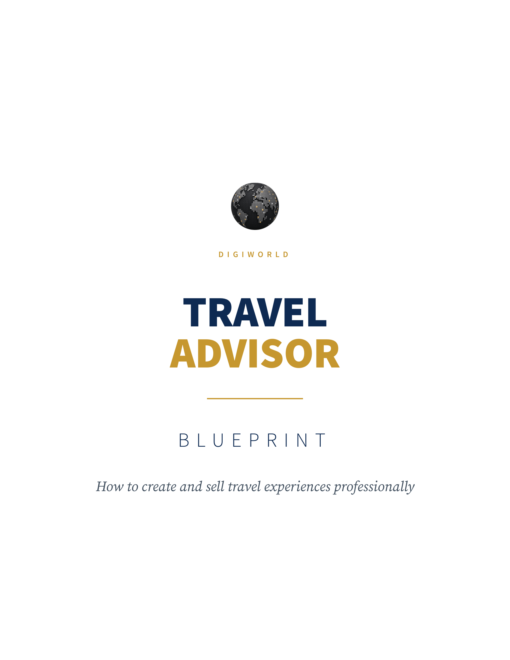 Travel Advisor Blueprint Title Page page