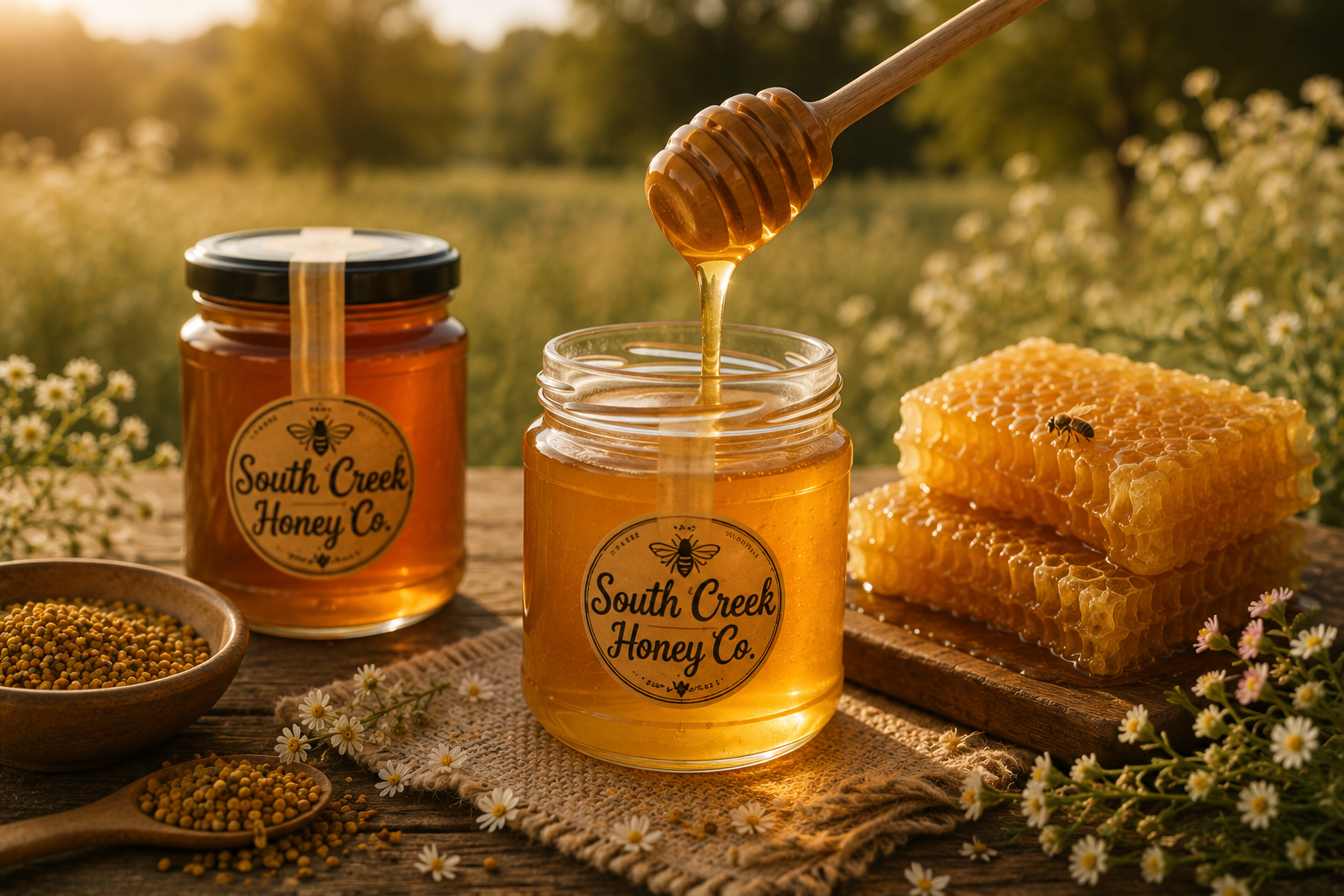 Raw honey goodness