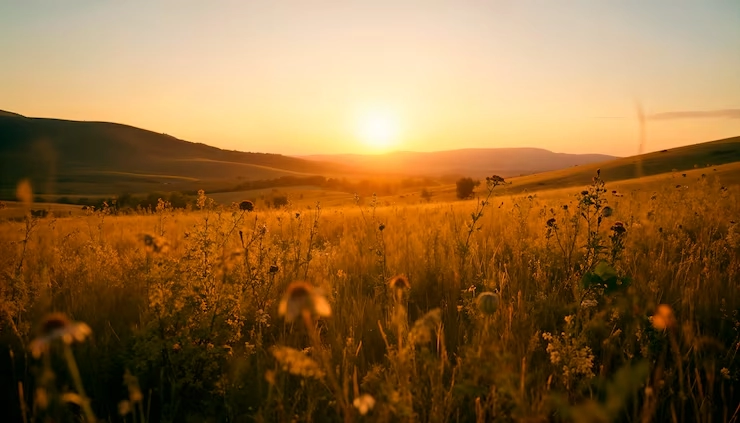 Golden hour in the meadow