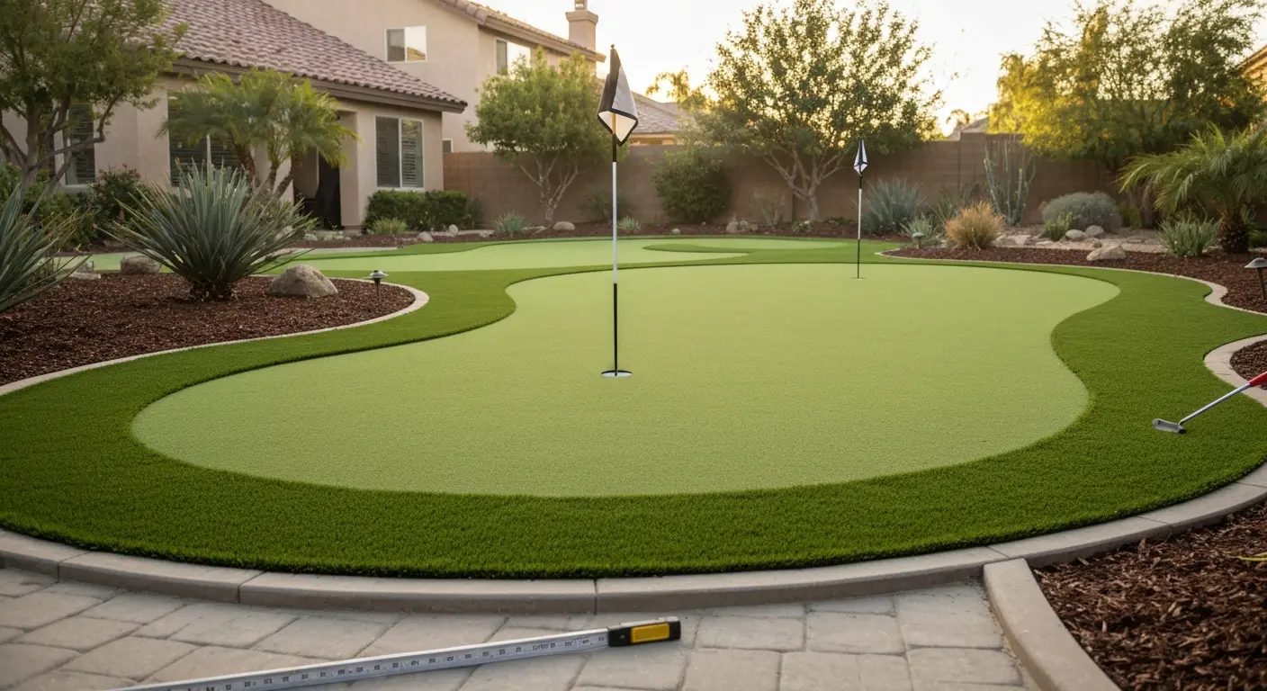 Backyard putting green