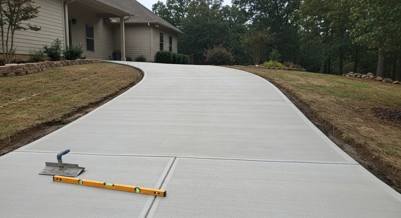 Concrete driveway installed in Escondido