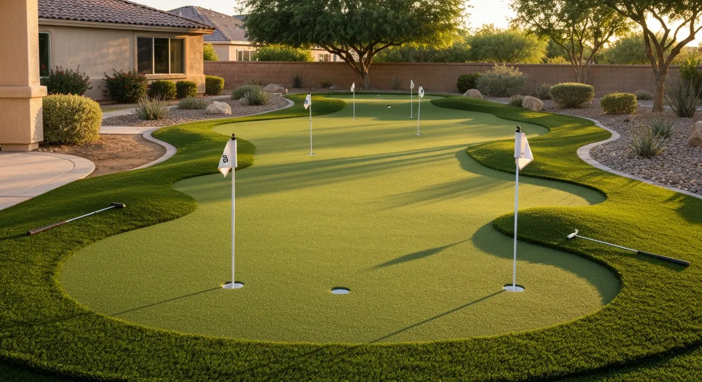 Custom putting green installation