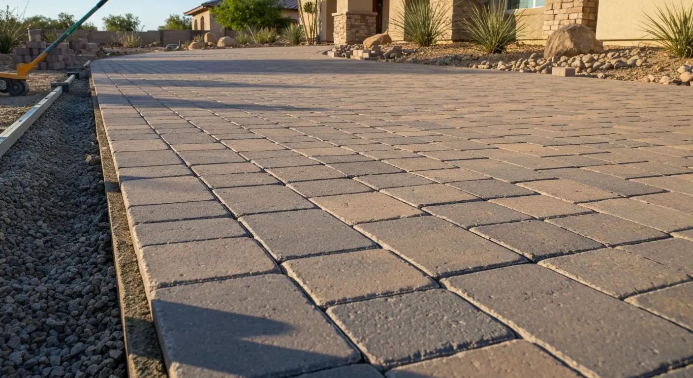 Durable paver driveway