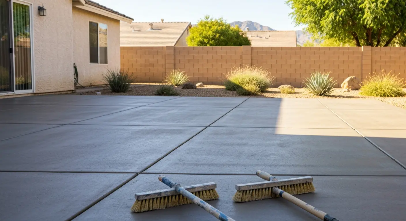Standard concrete patio in Menifee