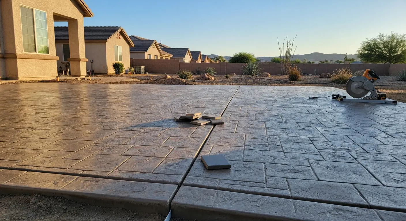 Concrete patio space