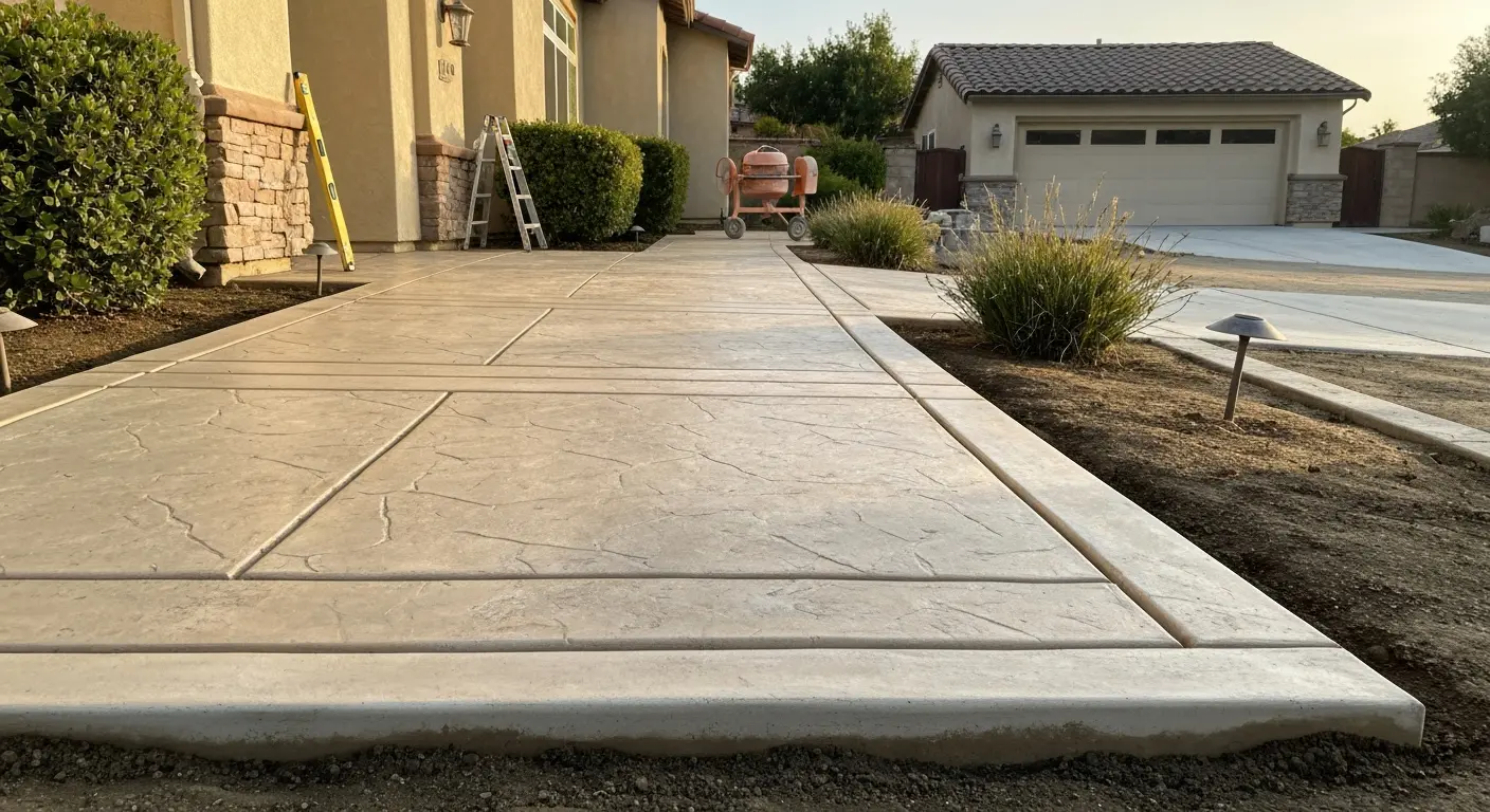 Concrete walkway installation near Daley Ranch