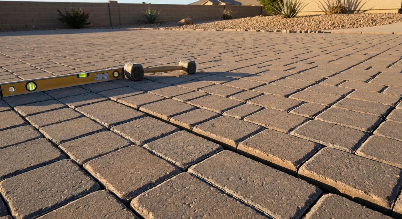 Interlocking paver detail