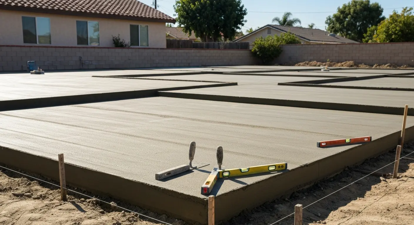 Concrete slab and foundation work