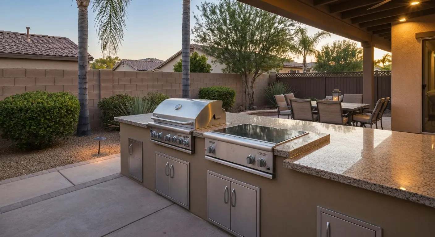 Outdoor kitchen installation
