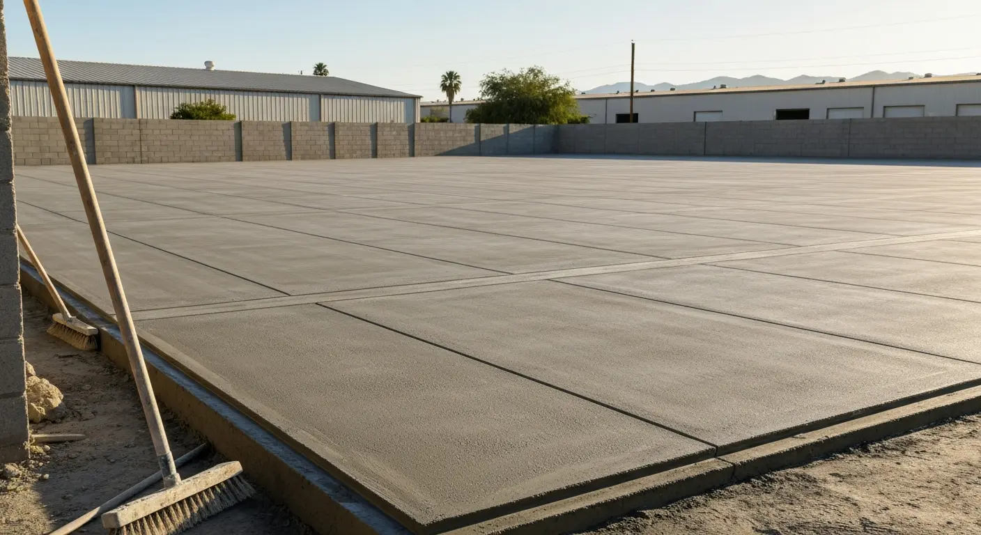 Concrete slab foundation