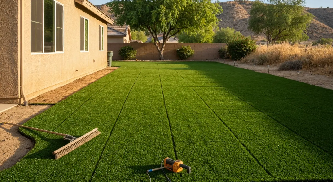 Artificial turf installation
