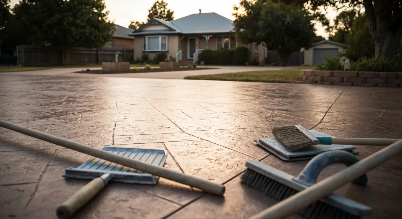 Decorative concrete finish