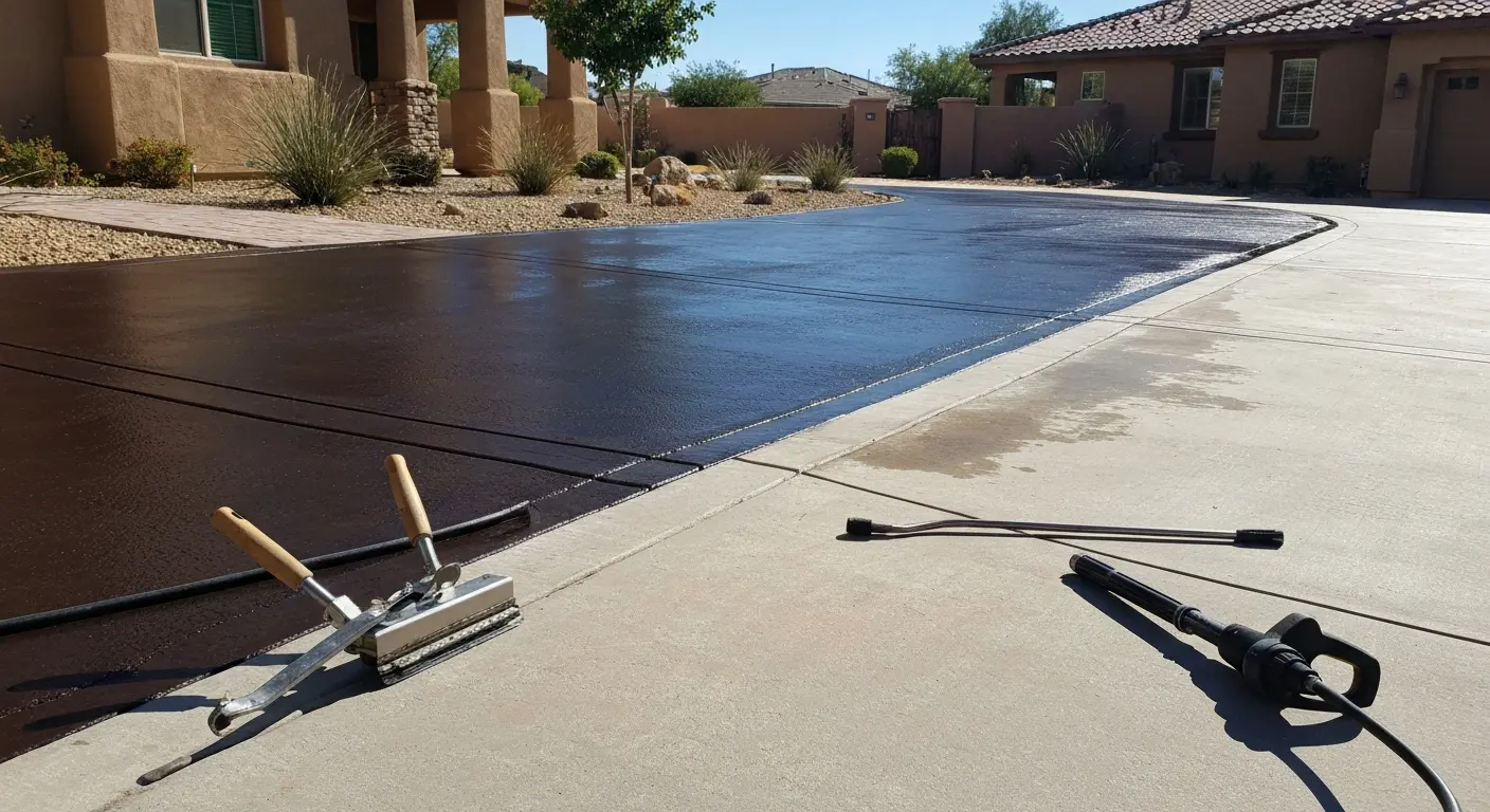 Concrete driveway maintenance