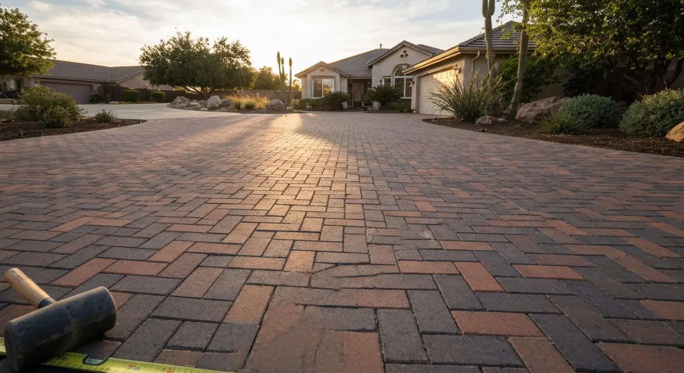Paver patio installation