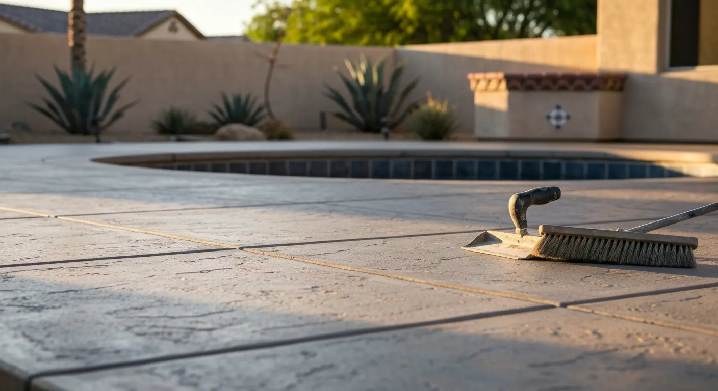 Decorative concrete slab