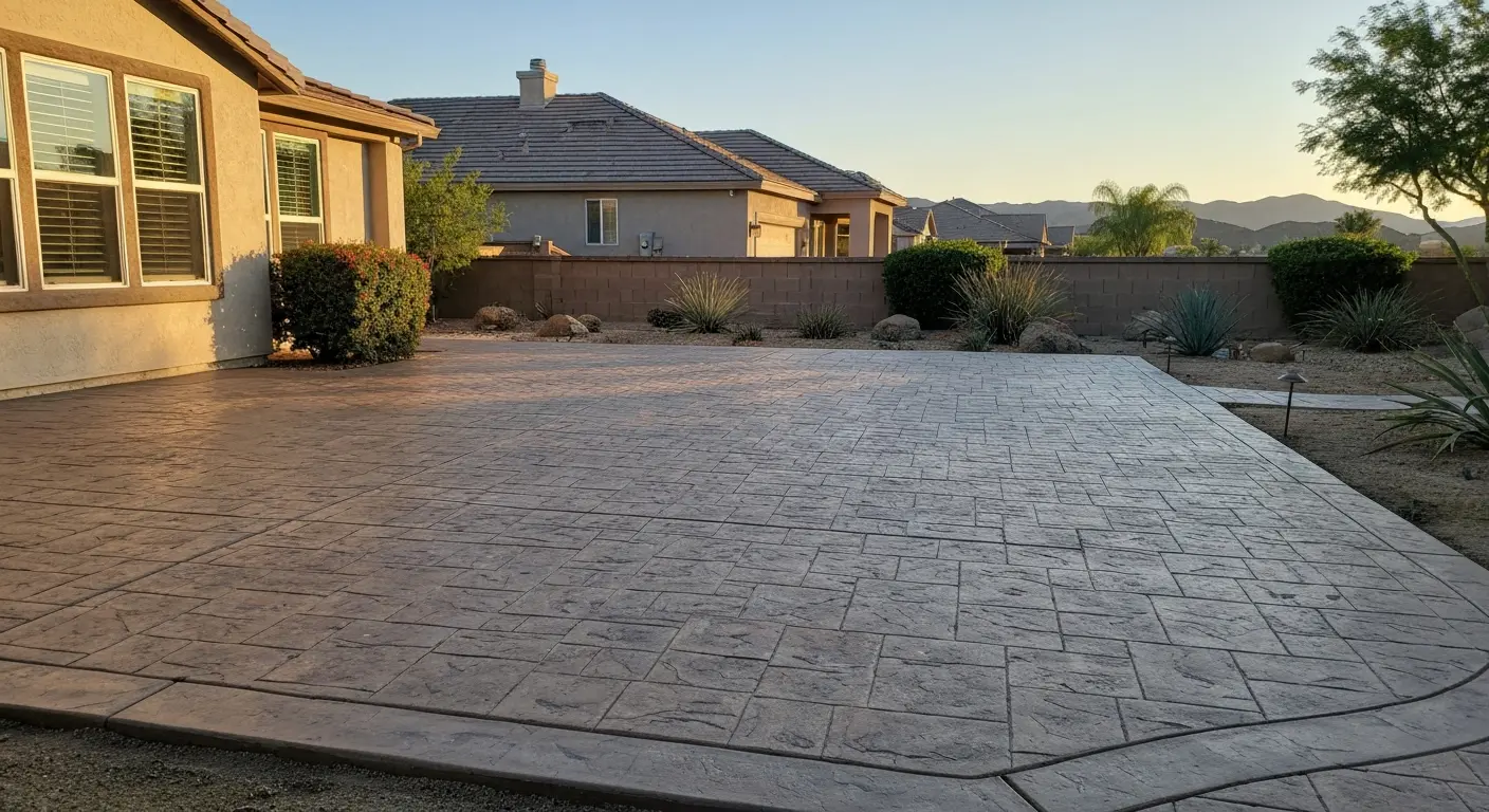 Stamped patio project