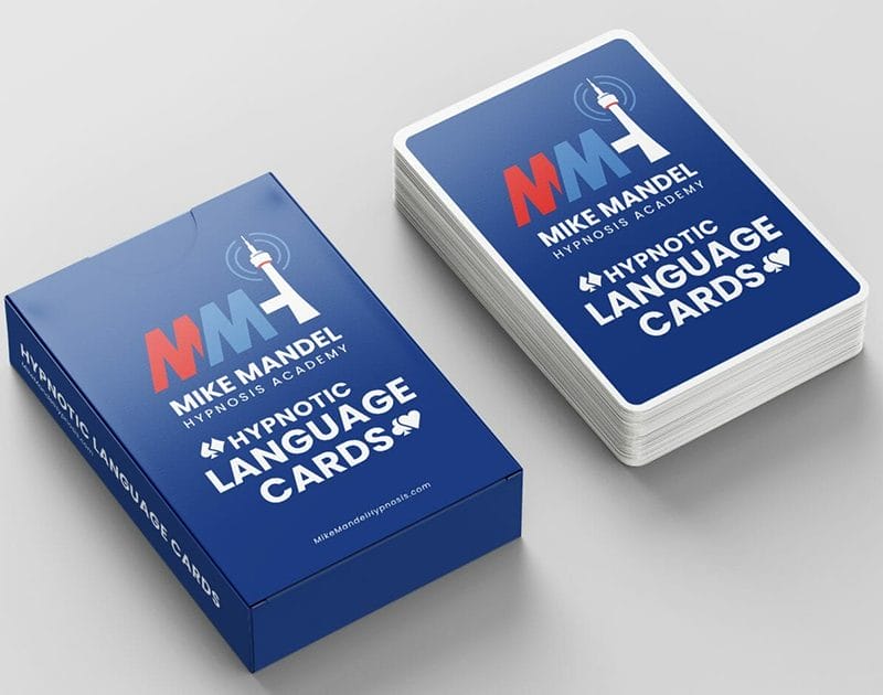 Mike Mandel Hypnotic Language Cards — physical deck of cards in an elegant box