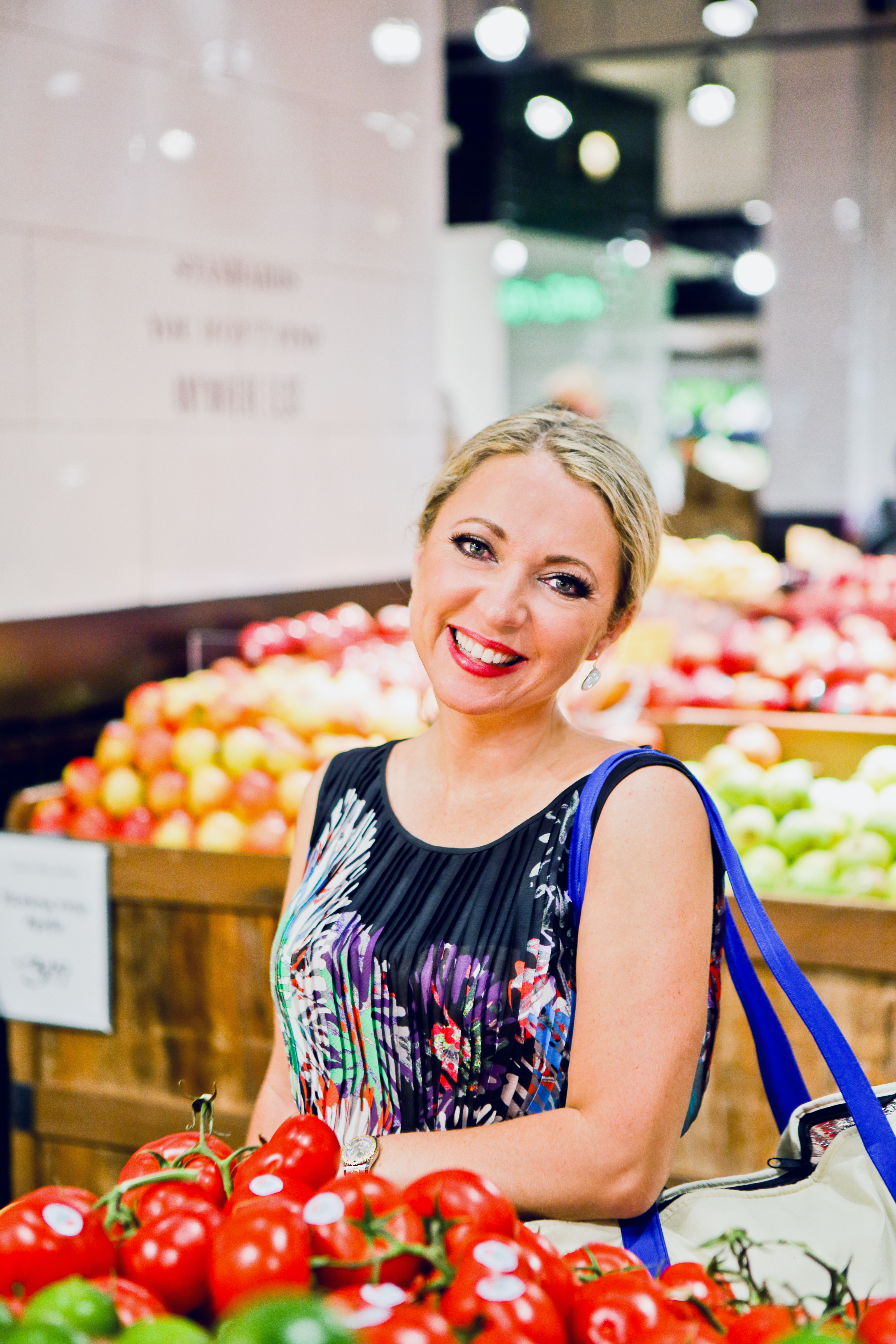 Dr. Inna Melamed at a produce market