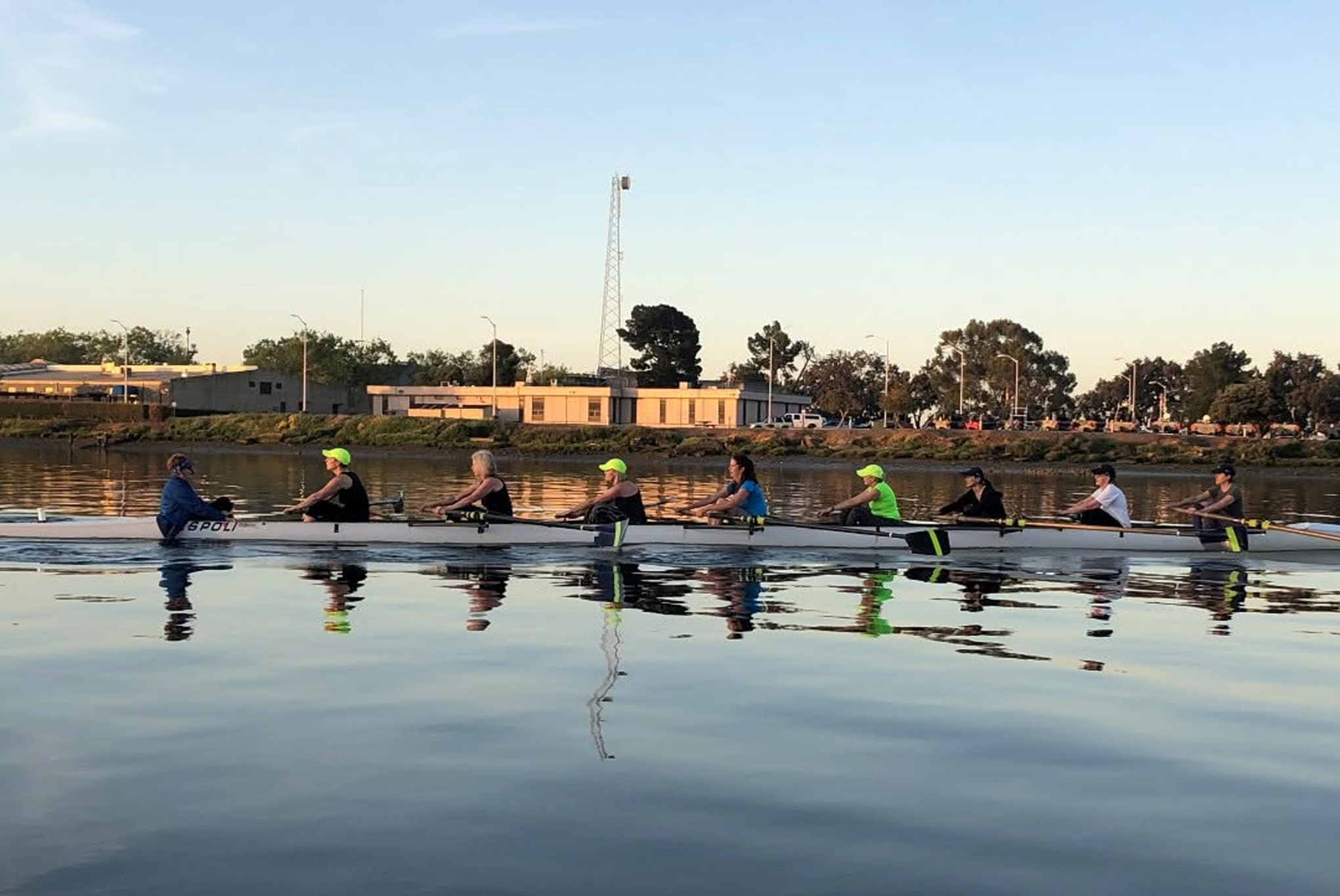 EBRC rowers on the Oakland Estuary