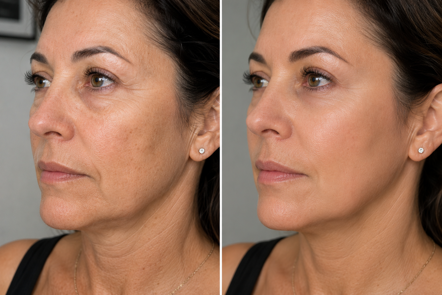 RF Skin Tightening Facial results, before and after