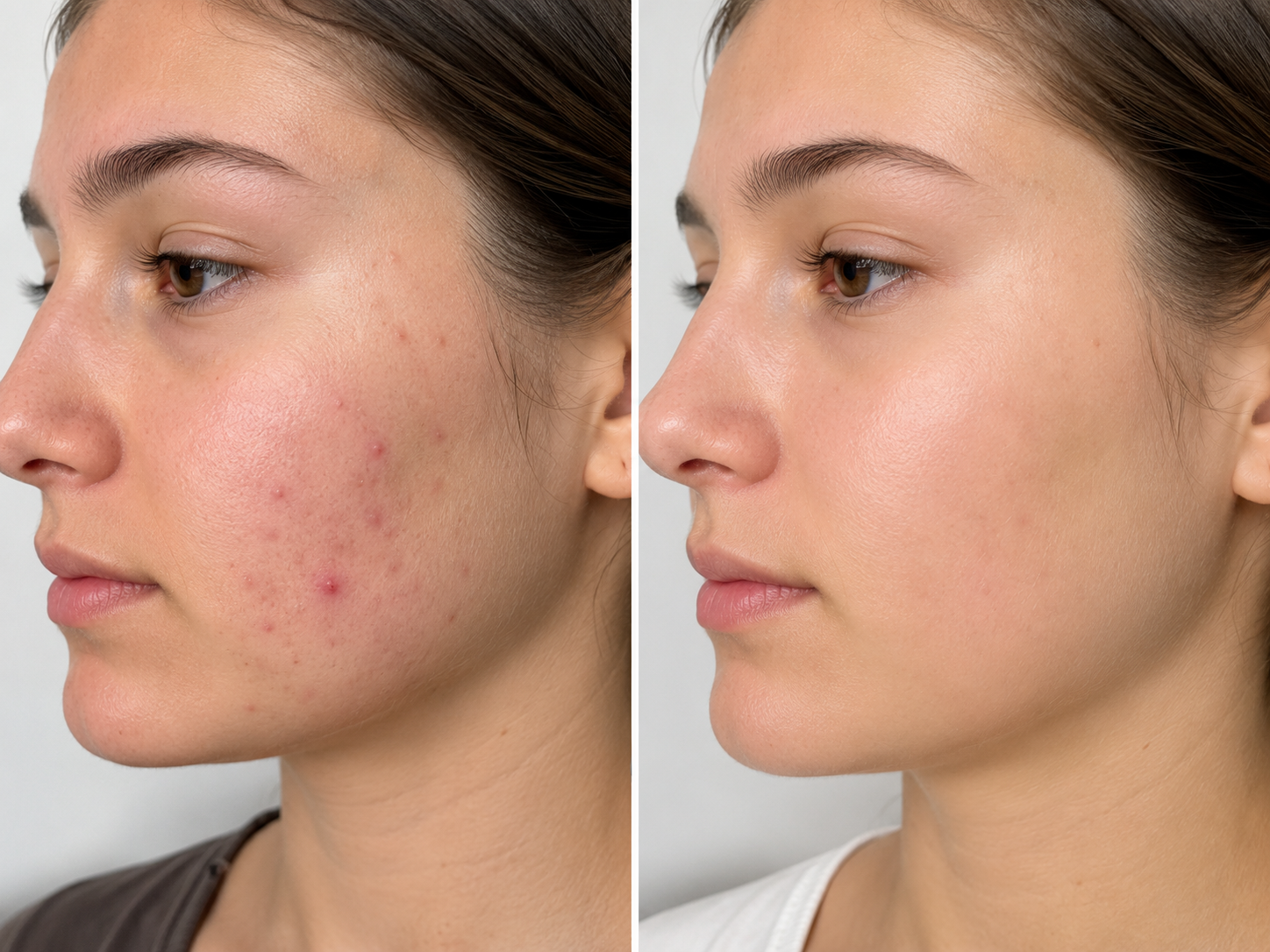Teen Acne Facial results, before and after