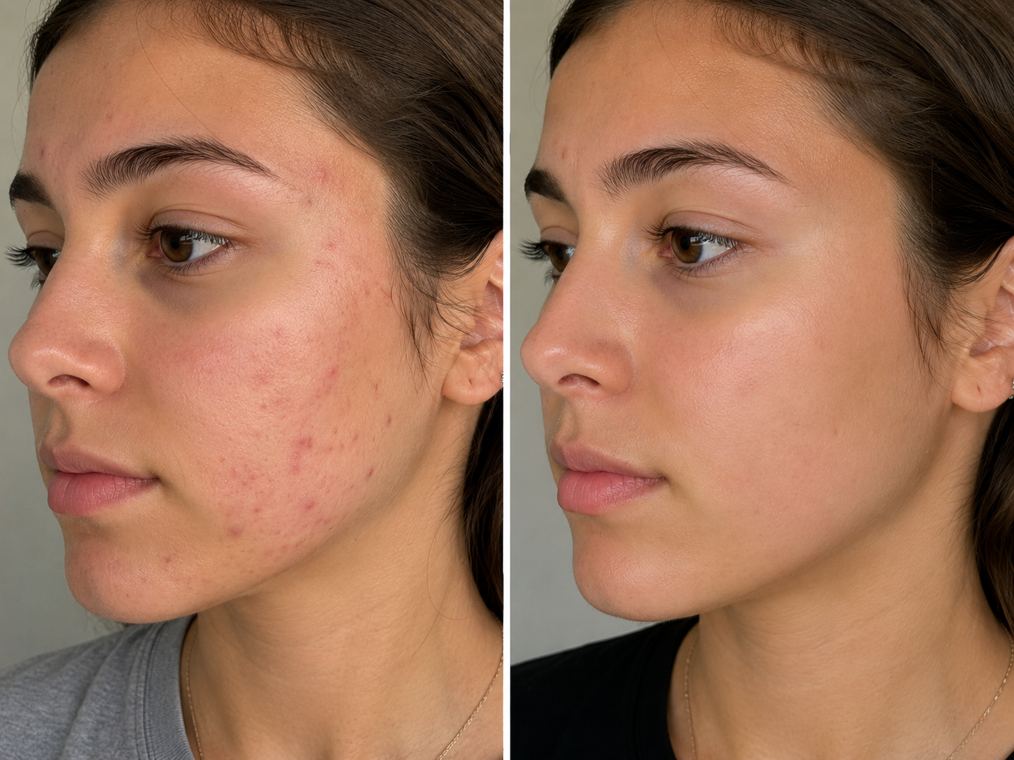 Teen Acne Facial results, before and after