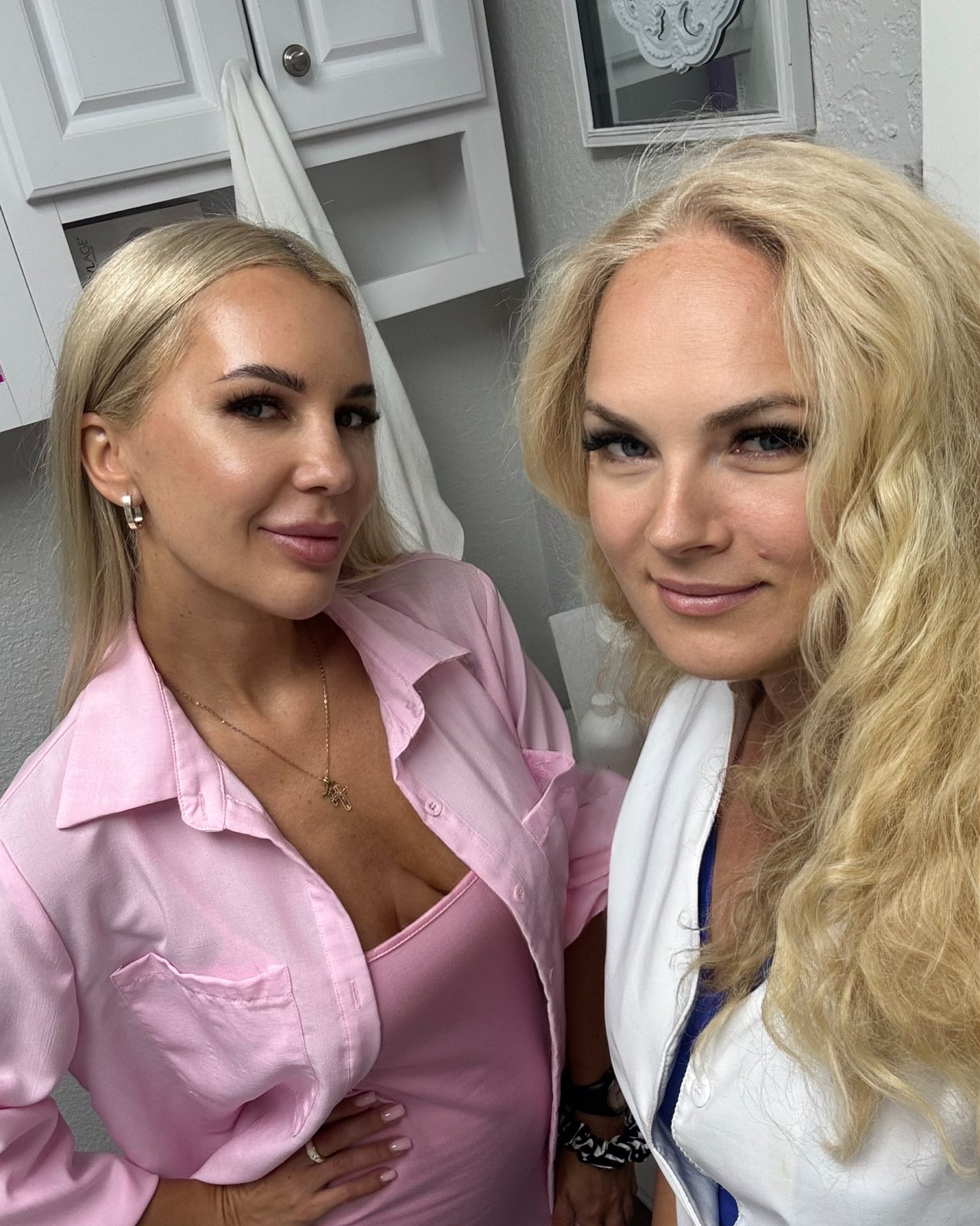 Nataliya Rosenfeld with a Wild Orchid Spa client