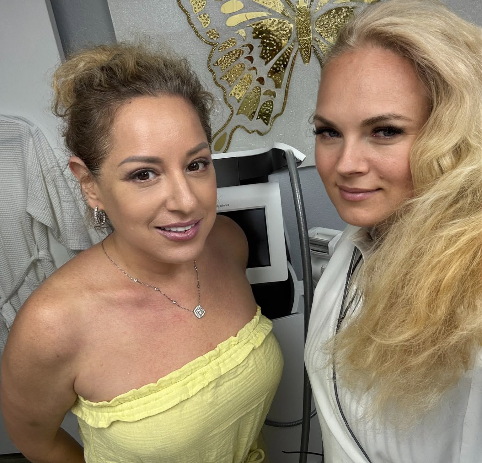 Nataliya Rosenfeld with a Wild Orchid Spa client
