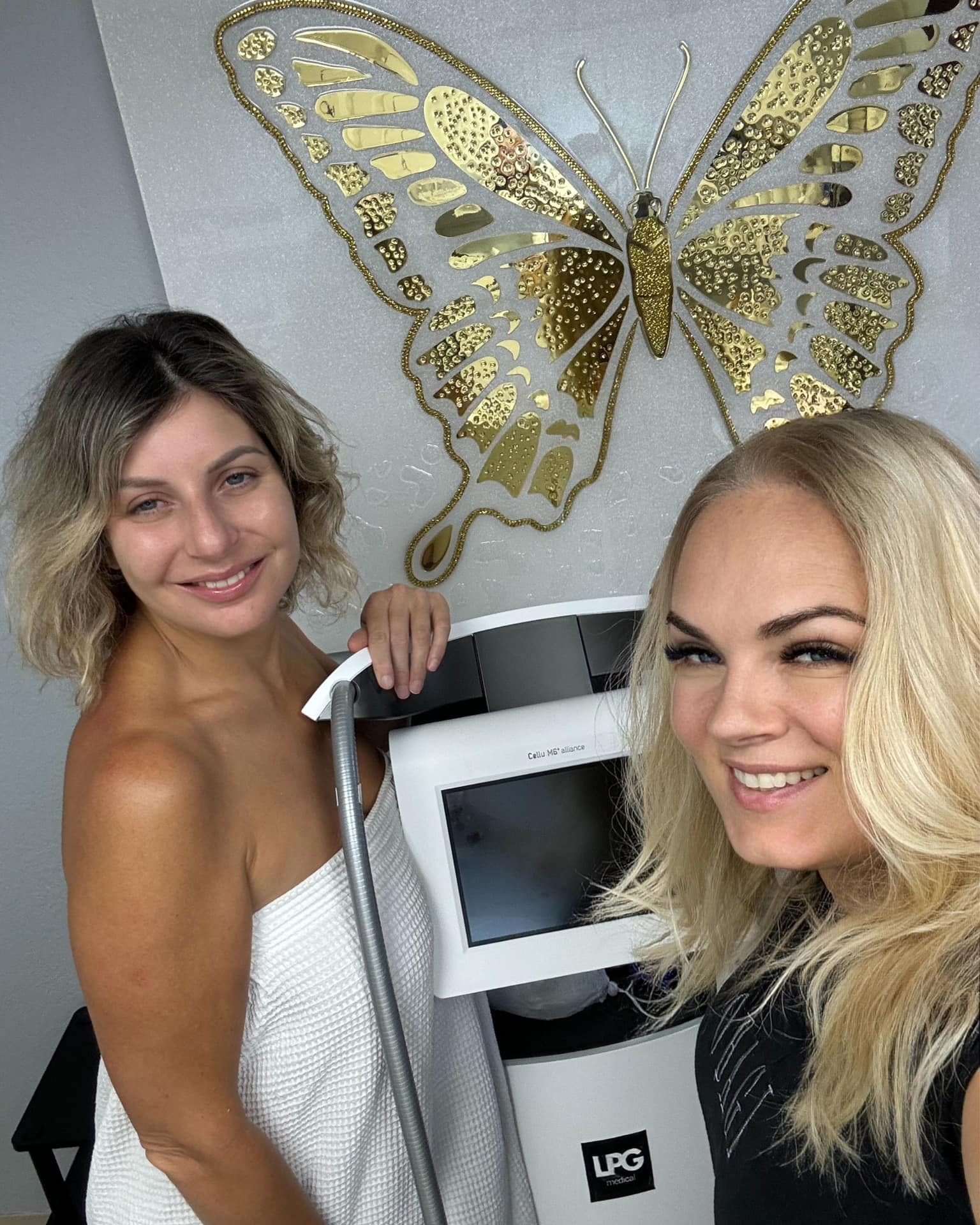 Nataliya Rosenfeld with a Wild Orchid Spa client