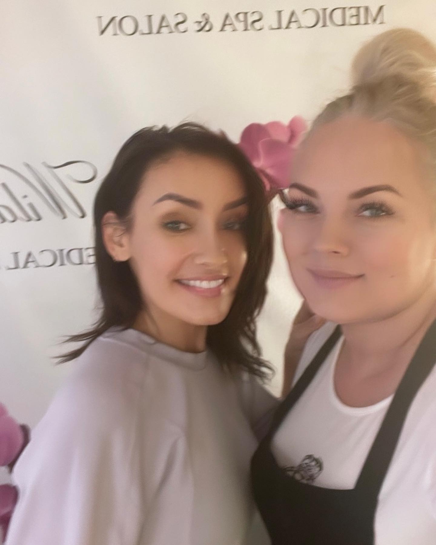 Nataliya Rosenfeld with a Wild Orchid Spa client