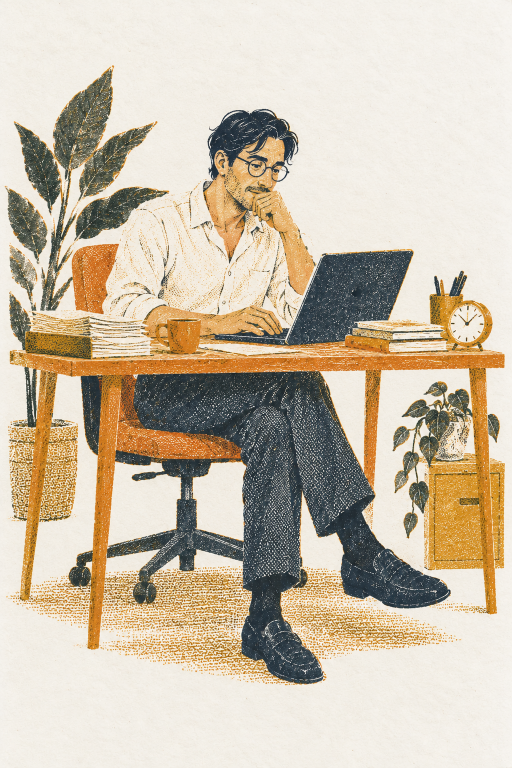 The Captive, illustrated in the Wealth and Freedom Riso style