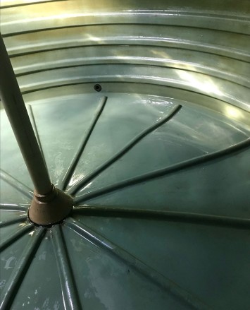 Clean rainwater tank after cleaning