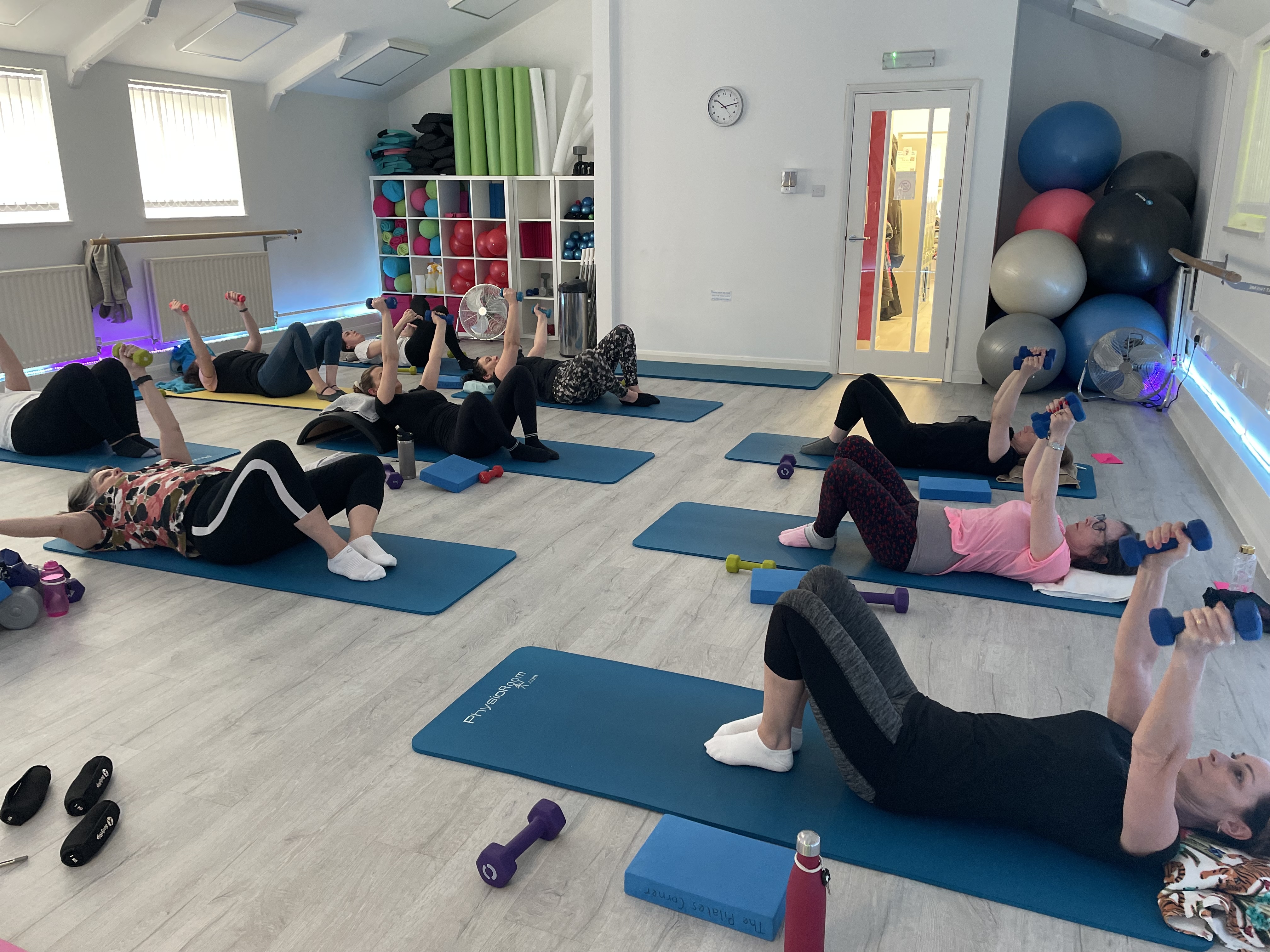 Mat Pilates class at The Pilates Corner Baldock