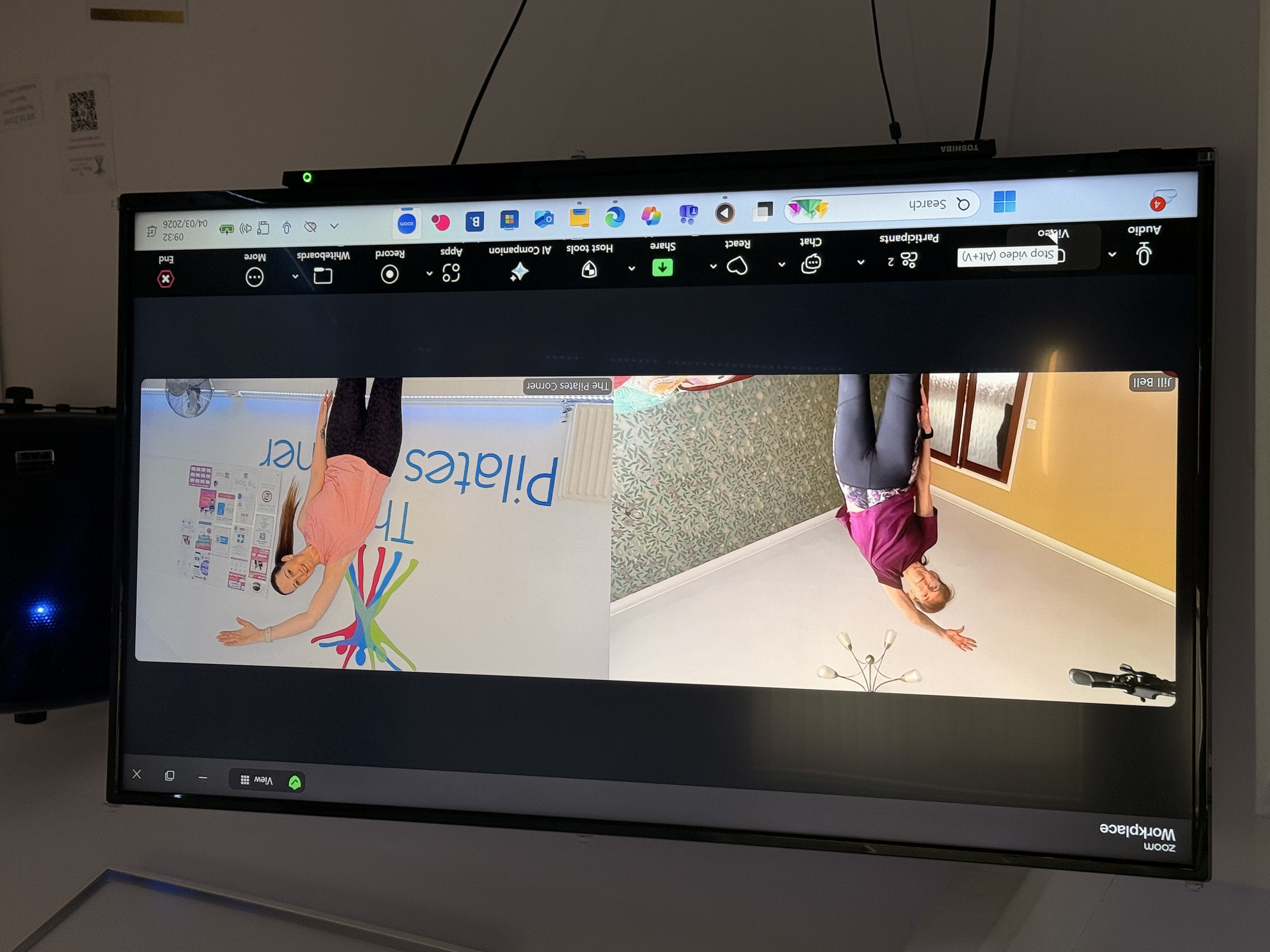 Online Zoom Pilates class at The Pilates Corner Baldock