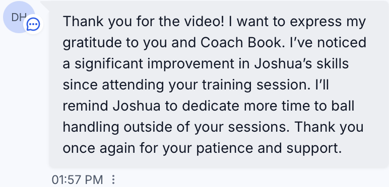 Demond, Kaizen Basketball Collective parent, shares feedback on his son Joshua's skill development