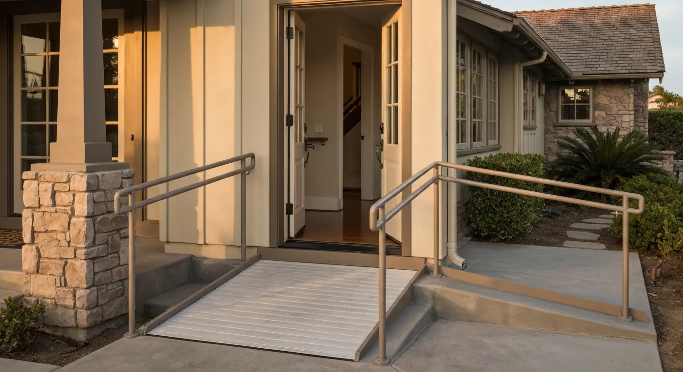 Wide doorways and ramps