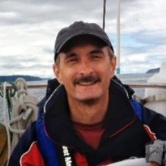 Mike Routen sailing on Shannon