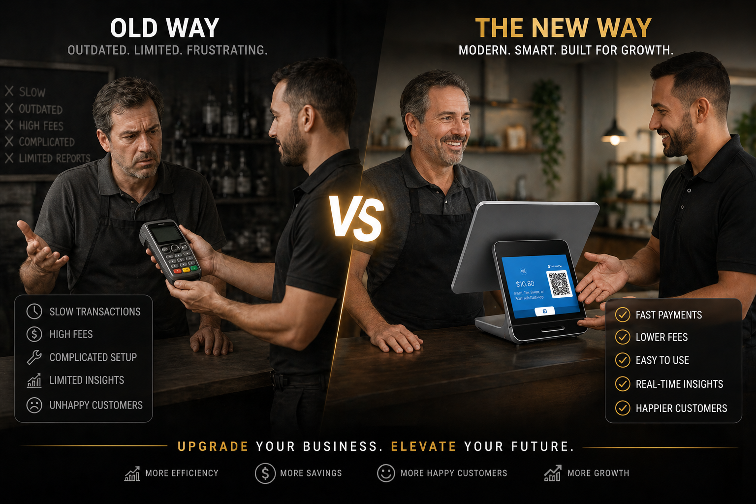 traditional merchant account vs Square
