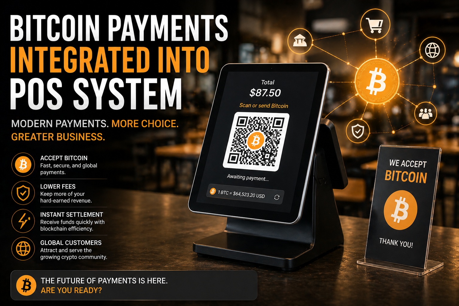 Bitcoin payments integrated into POS system